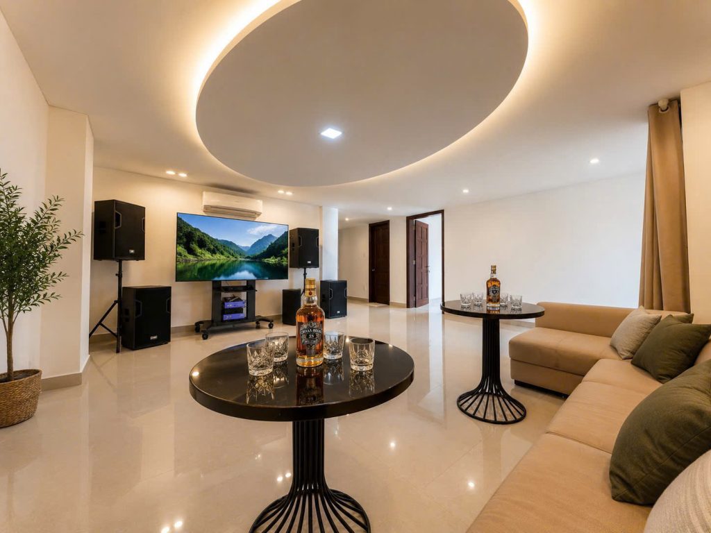 Villa Vũng Tàu có karaoke bida và sân BBQ